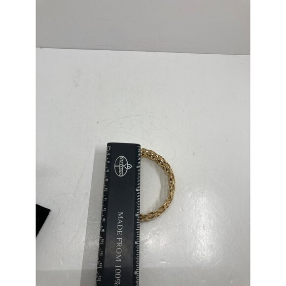 Gold Coated Sterling Silver Filigree Weave Wide Bangle Bracelet Turkey - Picture 6 of 11